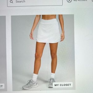 Lululemon Hotty Hot Skirt (White)